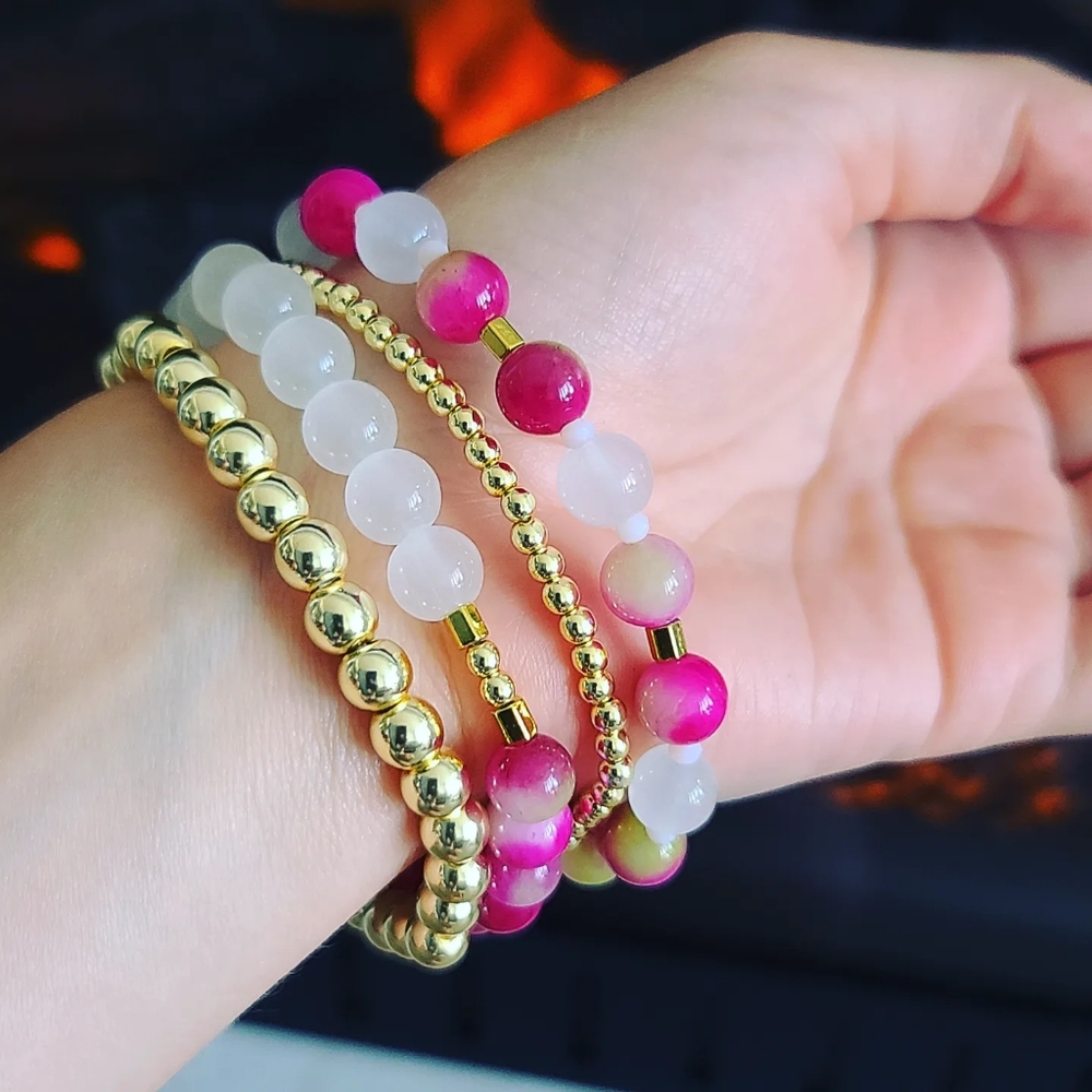 Tourmaline Quartz Bracelet, set of 4 bracelet
